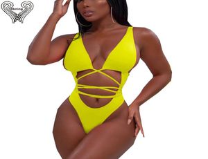 Bandage Thong Mayo Kadın Bir Parça Mayo Yastıklı Yüzme Takımında Bayanlar Mayolar Monokini Seksi Beachwear4673103