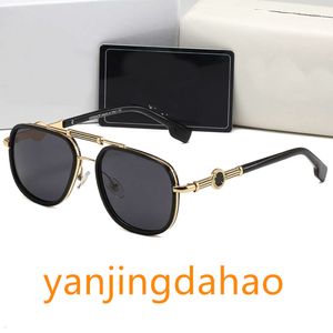 고급 최고 품질의 클래식 조종사 사이클론 선글라스 디자이너 브랜드 패션 남성 여성 태양 안경 안경 금속 유리 렌즈 상자