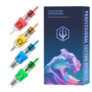 POSEIDON 20Pcs/Box RS RL RM M1 Tattoo Cartridge Needle Liner Shader with Membrane Safety Cartridges Disposable for Tattoo Pen 240226