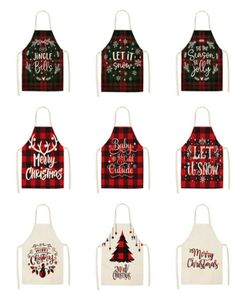 Grembiuli da cucina da donna stampati natalizi creativi Grembiuli da cuoco impermeabili in cotone e lino antiolio2163114