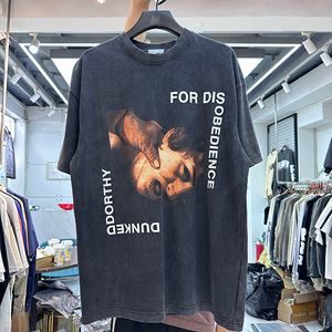 ヒップホップTシャツメンズシャツスプリーアヴィンテージプリント米国サイズのTシャツ本物の写真24SS