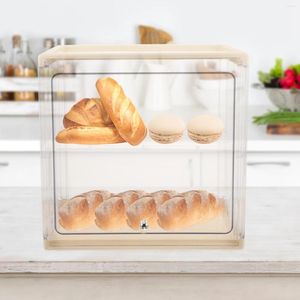 Piatti Scatola per pane a doppio strato Scatole da forno Organizzatore da cucina Contenitori in plastica Contenitori per contenitori per controsoffitto