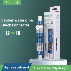 Delar 12/16mm akvarium Vattenstyrningsventil Slang Double Tap Quick Release Connector Fish Tank Filter Byt anslutning Acuarios