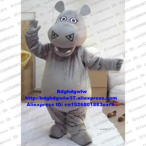 Trajes da mascote cinza claro hippo rio cavalo hipopótamo mascote traje adulto personagem dos desenhos animados roupa marca figura reunião bem-vindo zx2128