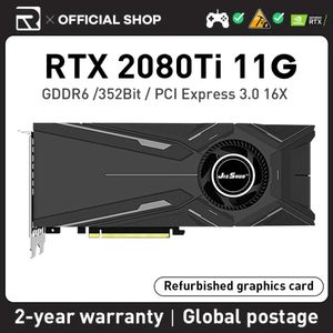 Jieshuo RTX 2080TI 11GB 352bit GDDR6 TURBOFAN NVIDIA RTX 2080 TI Serisi 8pin+8pin RTX 2080 TI 11G Bilgisayar Grafik Kartı
