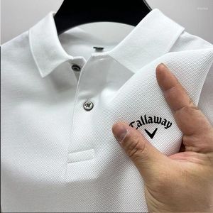 Polos masculinos vendendo verão negócios moda slim fit polo camisa flip colarinho anti pilling manga curta casual