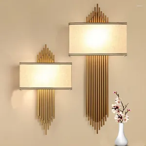 Wall Lamp Modern Light Luxury Bedroom Bedside Hallway Living Room Decoration Aisle American Bathroom Lamps Iron