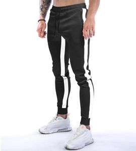 Godlikeu Sports Pants Mens Fitness Striped Black Training Elastic Waist Jogger Runing Ounsers7481119