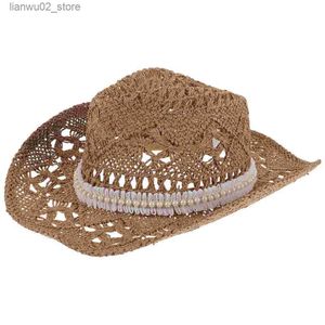 Breda randen hattar hink hattar strå hatt män sol sommar kepsar kvinnor hattar sunhat breda randen resor utomhus miss mode q240312