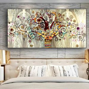 Tree of life by Gustav Klimt Landscape Wall Art Canvas Scandinavian Posters and Prints Modern Wall Art Picture for Living Room215v