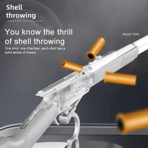 Gun Toys 1894 Winchester Shell-Throwing Soft Bullet Can Shoot 98K Shotgun Toys Gun för Shooting Gun Sniper Rifle Airsoft 240307