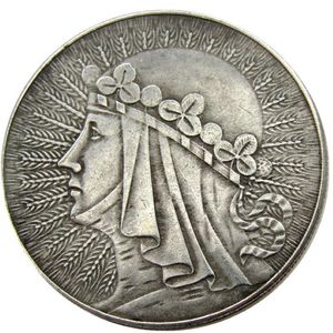 Polska 10 Zlotych 1932 Queen Jadwiga Common Coin Copy Monety Monety Home Dekoration Akcesoria 216L