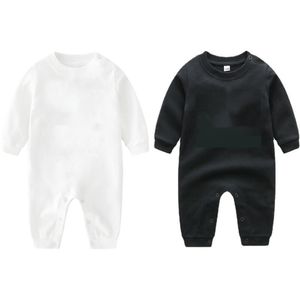 Rompers baby nyfödda kläder långärmad bomullsdesigner romper spädbarn kläder pojkar flickor hoppsuits