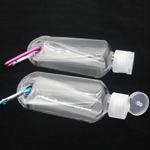 50ML Empty Alcohol Spray Bottle with Key Ring Hook Clear Transparent Plastic Hand Sanitizer Bottles for Travel Lhgua Qmddg