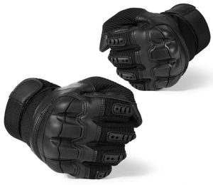 Pekskärm läder Motorcykelhandskar Motocross Tactical Gear Moto Motorcykel Biker Racing Hard Knuckle Full Finger Glove Mens7923671