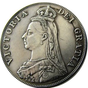 GRAN BRETAGNA Victoria Double Florin 1888 Copia moneta su accessori263Y