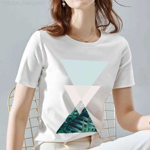 Damska koszulka damska damskie topy mody geometria wzór druku