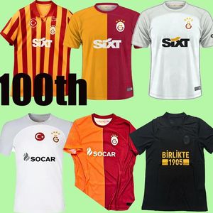2023 2024 Turquia Galatasaray Futebol Jerseys Icardi Zanioli Bakambu Mertens Zaha Akgun Akturkoglu 100º aniversário Terceira Liga dos Campeões 23 24 camisa de futebol