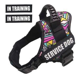 Pet-k9 Dog Harness Service Dog Vest屋外ウォークトレーニング用のプラールノープル反射通気性調整可能なペットベストハーネス2011262156