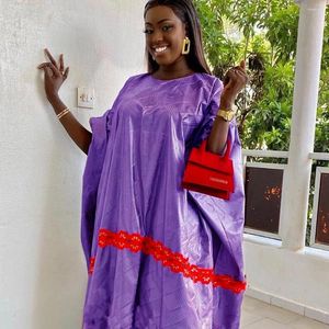 Etnisk kläder Free Size Bazin Riche Original Aftonklänningar för afrikanska Nigeria Women Wedding Daily Party Leisure Dashiki Robe
