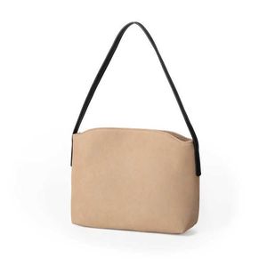 HBP não marca 2024 Coréia Bolsa de ombro simples de design Hot Sale Brown Handbag Personalizável Mulheres de Couro Faux