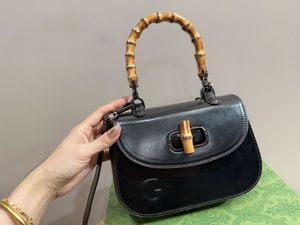 Borsa classica e alla moda in bambù, borse firmate casual, borse da sella retrò di fascia alta, borsa in pelle originale di qualità singola, raffinata e alla moda