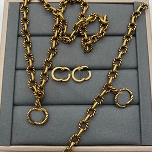 Классический кубинский браслет на толстой цепочке, ожерелье, винтажное ожерелье из жареного теста, застежки-омары, ожерелья, браслет, серьги, ювелирные изделия в стиле хип-хоп с оригинальной коробкой GS23