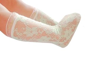 20P/L Baby Socks Summer Princess Lace Mesh Knee High Socks Hollow Mesh Candy Color Gockits 240229