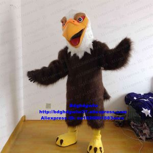 Trajes de mascote marrom branco longo pele águia falcão Tercel Tiercel Falcon Vulture Mascot traje adulto feriados Grand Bodog Casino Zx1256