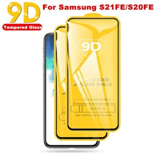 9D Hartowana szklana folia dla Samsung S23 S22 S21 Fe S20FE Note20 Pełna okładka ochraniacz ekranu dla Samsung Galaxy S20 Fe S21 S21FE Anti Shatter Protector Film +Pudełko detaliczne