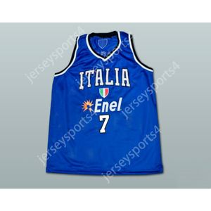 任意の名前任意のチームAndrea Bargnani Italian Basketball Jersey All Stitched Size S M L XL XXL 3XL 4XL 5XL 6XL最高品質