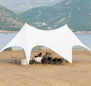Tenda da campeggio all'aperto Tende da sole di grandi dimensioni Tettuccio portatile Riparo Ombrellone portatile Tende da sole per feste in spiaggia