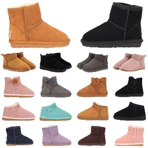 Nk nk crianças botas da criança austrália neve designer crianças inverno clássico ultra mini bota de pele do bebê meninos meninas tornozelo meia botas chil gg