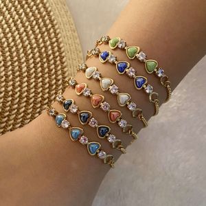 Nuovi gioielli Light Love Bracciale in acciaio inossidabile con diamanti pieni di nicchia B458