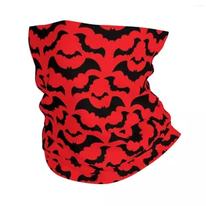 Bandanas Gothic Witch Bats Pattern Bandana Neck Warmer Men Women Winter Ski Tube Scarf Gaiter Ghost Halloween Face Cover