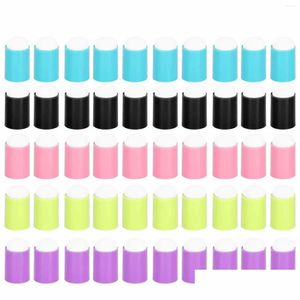 Nail Gel Sponges Pen Round Head Soft Practical Painting Sponge Brush 5 Colors Per Pack Reusable For Home Professional Use Drop Deliver Oteic