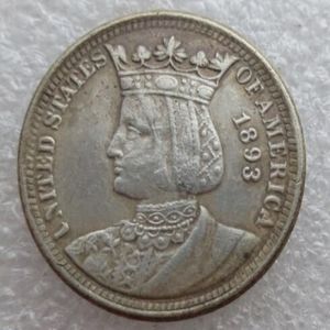 1893 Isabella Quarter Dollar Copy Moneta Wysokiej jakości akcesoria do domu srebrne monety 302z