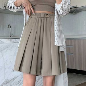 Shorts feminino vintage oversized saia verão gelo seda perna larga curto plus size 5xl ldd240312