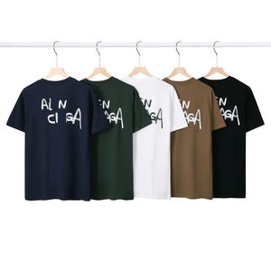Herr designer herr t-shirt ren bomull hög kvalitet anime tryck brev herrkläder lös topp m-2xl