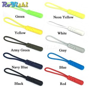 100 st -dragkedja Puller Fixer Fixer Zip Cord End Fit Rope Tag Broken Buckle Travel Bag Clip Buckle Outdoor Tool Sykläder2149