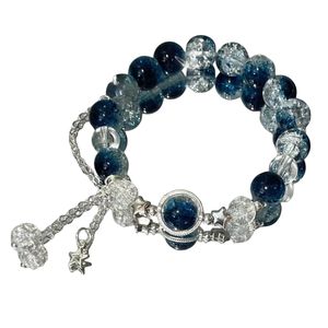 Borboleta de cristal pingente elástico pulseiras designer colorido contas de vidro pulseira para mulheres meninas moda jóias presentes