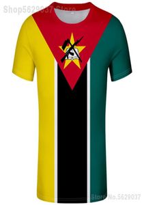 モザンビークTシャツカスタムメイド名番号Moz Tshirt Nation Flag Mz Republic Portuguese College Print PO Clothing 2206097733710