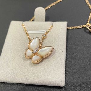 V Necklace V Family White Beibei Butterfly Necklace Target Z Version Physical Photography High Quality CNC Thick Gold V Gold Logp Complete Group Purchase