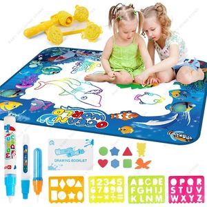Coolplay Magic Water Drawing Mat Coloring Doodle with Baby Play Montessori Toys Painting Board Educational for Kids Y240226