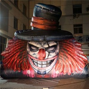 wholesale 7mH (23ft) with blower Giant Large Inflatable Balloon Clown Inflatables Skulls Mascots For Nightclub Halloween Stage Decoration