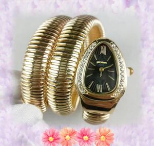Senhora de luxo pulseira feminina relógio de quartzo ouro prata cobra diamantes anel relógio pulseira de aço inoxidável simples e elegante relógios de pulso presentes dos namorados de natal