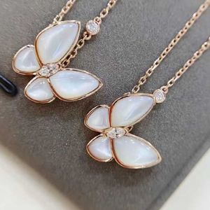 V Necklace V Golden Fan Family Faryfly Necklace Shell Girl Sweet Simple Atmosphere Super Immortal Temperament Thicked Plating With 18K Rose Gold