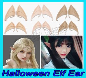 Orelha maquiagem elfo halloween fada cosplay accessores máscara de festa de vampiro para látex macio orelha falsa 6 cores 10cm e 12cm1810735