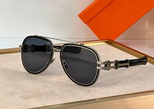 Pilot Sunglasses Silver Dark Gray Lense Women Summer Sunnies Sonnenbrille Fashion Shades UV400 Eyewear Unisex