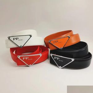Belts Correct Letter Belt Mens And Womens Inverted Triangle Gold Buckle Classical Accessories 3.5Cm Wide No Black Box Drop Delivery Fa Otctn